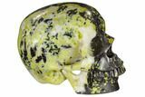 Realistic, Polished Yellow Turquoise Jasper Skull #116466-3
